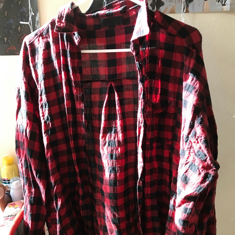 Stylenanda Red Black plaid shirt